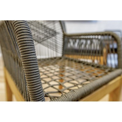 Кресло из акации CHLOE серое