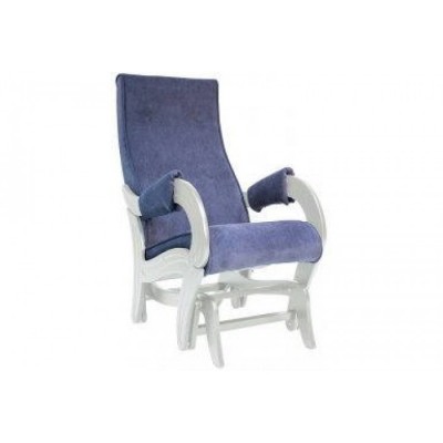 Кресло-качалка глайдер Комфорт Модель 708 дуб шампань с патиной/ Verona Denim Blue
