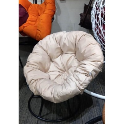 Кресло Папасан без ротанга Бежевая подушка