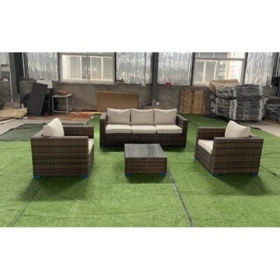 Лаунж-зона KARL с трёхместным диваном, коричневый