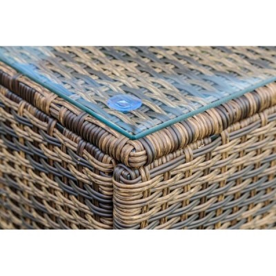 Лаунж-зона KARL с трёхместным диваном, коричневый