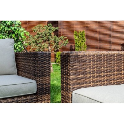 Лаунж-зона KARL с трёхместным диваном, коричневый