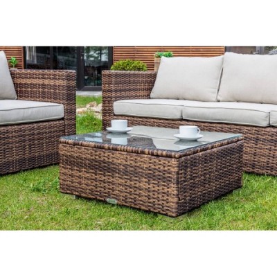 Лаунж-зона KARL с трёхместным диваном, коричневый