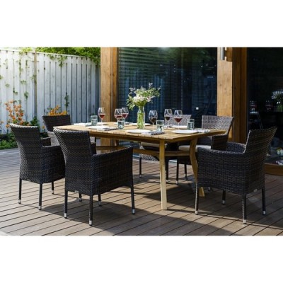 Обеденный комплект MODENA 180 см на 6 персон с креслами