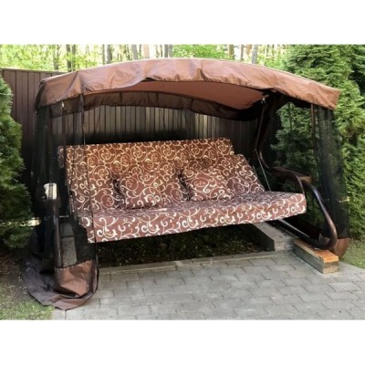 Мягкий элемент с подушками и подголовником 1800х530, коричневый вензель Мягкий элемент с подушками и подголовником 1800х530, коричневый вензель