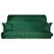 Мягкий элемент с подушками и подголовником 1800х530, зеленый горошек