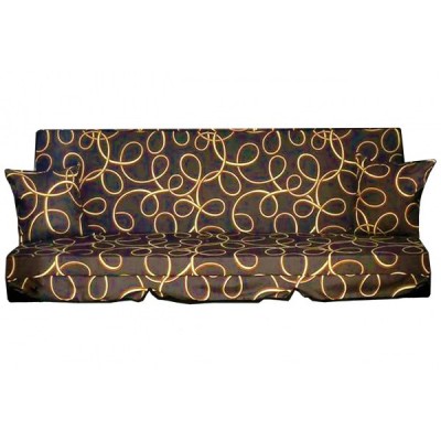 Мягкий элемент с подушками и подголовником 1800х530, золото Мягкий элемент с подушками и подголовником 1800х530, золото