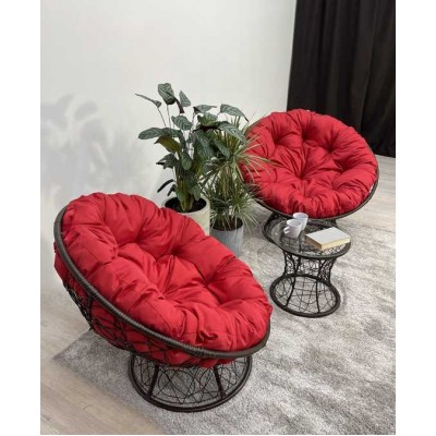 Набор садовый ПАПАСАН ПЛЮС 2 кресла + столик (коричневый)