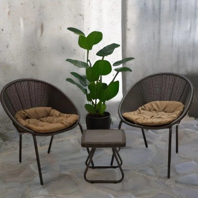 Набор садовой мебели (два кресла, столик) Springhouse Andria, черный