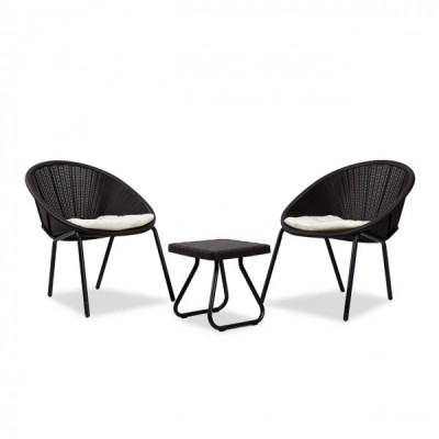 Набор садовой мебели (два кресла, столик) Springhouse Andria, черный