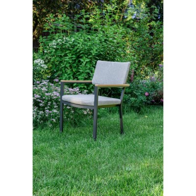 Обеденное кресло OSCAR с подлокотниками из тика