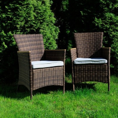 Обеденный комплект AMELIA на 4 персоны, коричневый