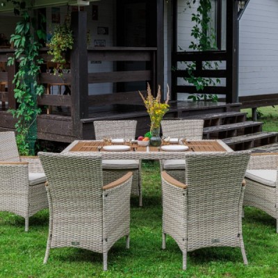 Обеденный комплект AMELIA на 6 персон, бежевый