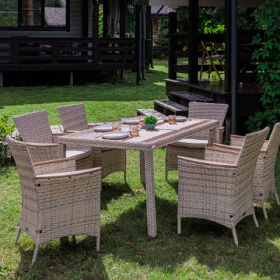 Обеденный комплект AMELIA на 6 персон, бежевый