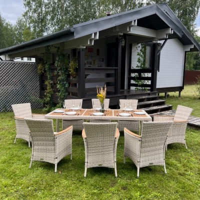 Обеденный комплект AMELIA на 8 персон, бежевый