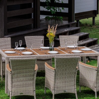 Обеденный комплект AMELIA на 8 персон, бежевый