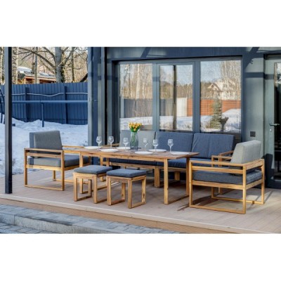 Обеденный комплект BROOKLYN с диваном из акации