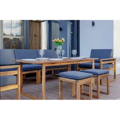 Обеденный комплект BROOKLYN с диваном из акации