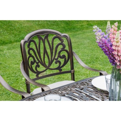 Обеденный комплект из литого алюминия WILHELM на 6 персон (овальный стол) Обеденный комплект из литого алюминия WILHELM на 6 персон (овальный стол)