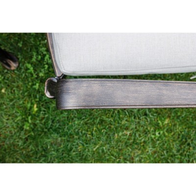 Обеденный комплект из литого алюминия WILHELM на 6 персон (овальный стол) Обеденный комплект из литого алюминия WILHELM на 6 персон (овальный стол)