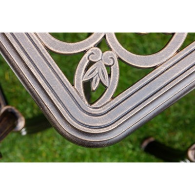 Обеденный комплект из литого алюминия WILHELM на 6 персон (прямоугольный стол)