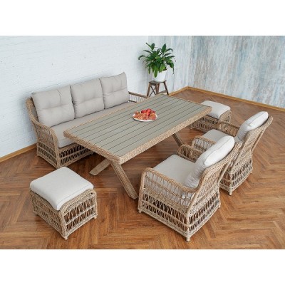 Обеденный комплект садовой мебели ALBERT из искусственного ротанга