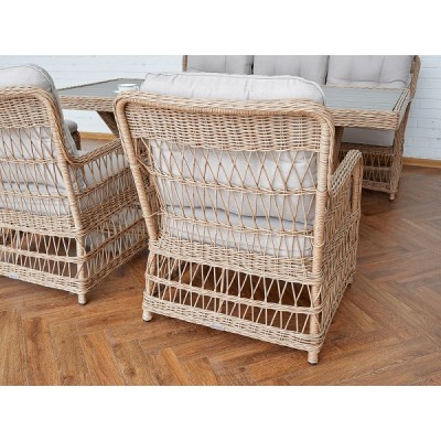 Обеденный комплект садовой мебели ALBERT из искусственного ротанга