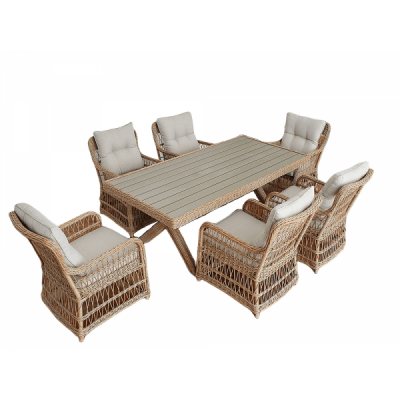 Обеденный комплект садовой мебели ISABELLA из ротанга
