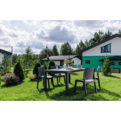 Обеденный комплект садовой мебели JULY S графит
