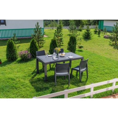 Обеденный комплект садовой мебели JULY S графит