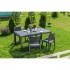Обеденный комплект садовой мебели JULY S графит