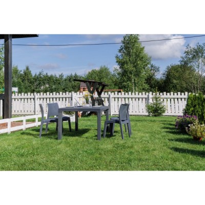 Обеденный комплект садовой мебели JULY S графит