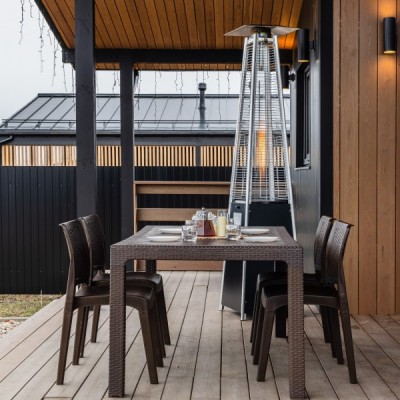 Обеденный комплект садовой мебели JULY S коричневый Обеденный комплект садовой мебели JULY S коричневый