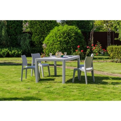 Обеденный комплект садовой мебели JULY S светло-серый Обеденный комплект садовой мебели JULY S светло-серый