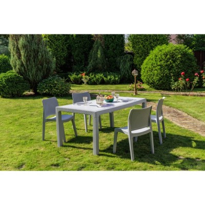 Обеденный комплект садовой мебели JULY S светло-серый Обеденный комплект садовой мебели JULY S светло-серый