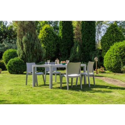Обеденный комплект садовой мебели JULY S светло-серый Обеденный комплект садовой мебели JULY S светло-серый