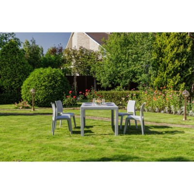 Обеденный комплект садовой мебели JULY S светло-серый Обеденный комплект садовой мебели JULY S светло-серый
