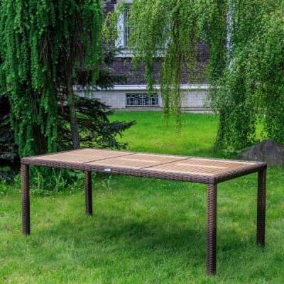 Обеденный стол AMELIA 200 см, коричневый