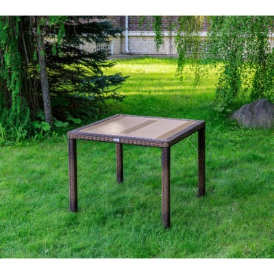 Обеденный стол AMELIA 90 см, коричневый