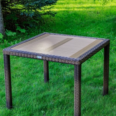 Обеденный стол AMELIA 90 см, коричневый