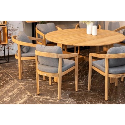 Обеденный стол из тика OCTA 150 см круглый