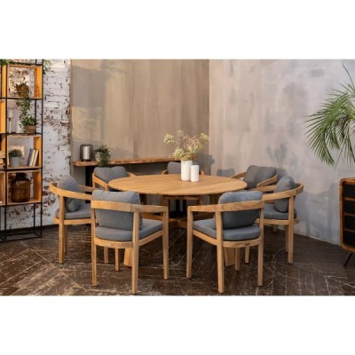 Обеденный стол из тика OCTA 150 см круглый