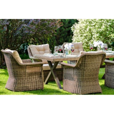 Стол садовый плетеный из искусственного ротанга OPAL 210 см SALE Распродажа