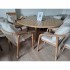 Обеденная группа из акации RIMINI M круглый стол