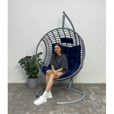 Подвесное кресло-кокон FLATA серый