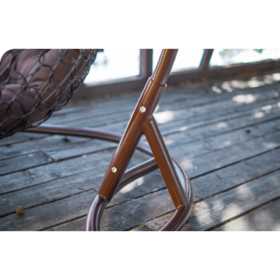 Подвесное кресло-кокон Риторика Либра, коричневое