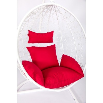 Подвесное кресло Скай 02 белый, красный