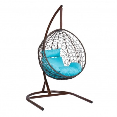 Подвесное кресло Скай 02 коричневый, голубой