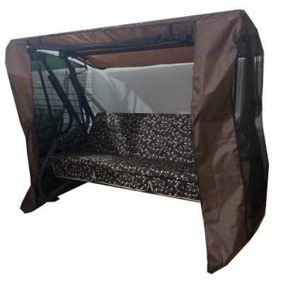 Садовые качели МебельСад Куба коричневый вензель