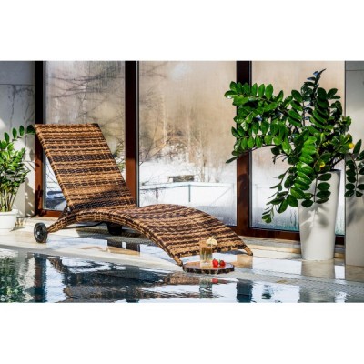 Шезлонг AGATA коричневый без матраса